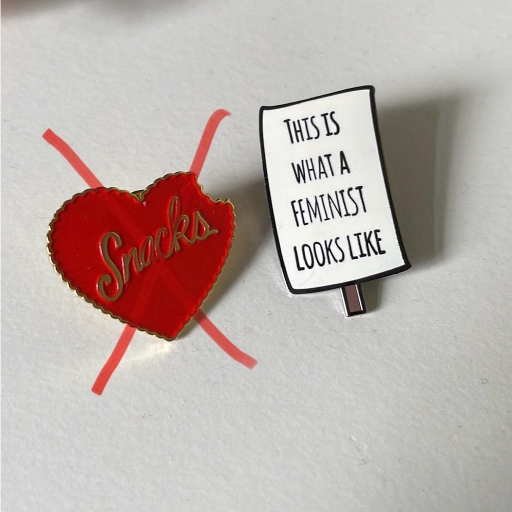 feminist enamel pin